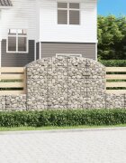 vidaXL Дъговидна габионна кошница 200x50x140/160 см поцинковано желязо