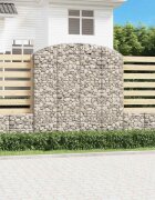 vidaXL Дъговидна габионна кошница 200x50x200/220 см поцинковано желязо