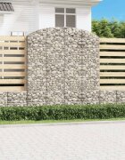 vidaXL Дъговидна габионна кошница 200x50x220/240 см поцинковано желязо