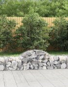 vidaXL Дъговидна габионна кошница 200x50x40/60 см поцинковано желязо
