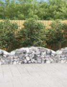 vidaXL Дъговидна габионна кошница 200x50x40/60 см поцинковано желязо