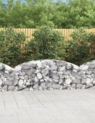 vidaXL Дъговидна габионна кошница 200x50x60/80 см поцинковано желязо