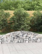 vidaXL Дъговидна габионна кошница 400x30x40/60 см поцинковано желязо