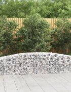 vidaXL Дъговидна габионна кошница 400x50x40/60 см поцинковано желязо