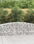 vidaXL Дъговидна габионна кошница 400x50x60/80 см поцинковано желязо