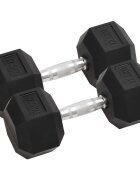 vidaXL Дъмбели 2 бр 125 кг изцяло от чугун