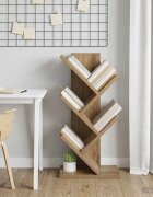 vidaXL Дървен рафт за книги 4-етажа 30 x 18 x 60 см Дъб артизан