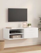 vidaXL Дървен шкаф 1005 x 39 x 30 см Бяло Инженерна дървесина