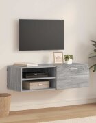 vidaXL Дървен шкаф 1005 x 39 x 30 см Сив Сонома Инженерна дървесина