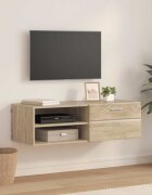 vidaXL Дървен шкаф 1005 x 39 x 30 см Сонома дъб Инженерна дървесина