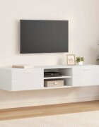 vidaXL Дървен шкаф 150 x 39 x 30 см Бяло Инженерна дървесина