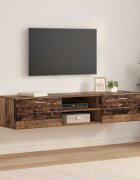 vidaXL Дървен шкаф 150 x 39 x 30 см Старо дърво Инженерна дървесина
