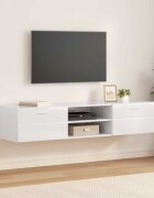 vidaXL Дървен шкаф 150 x 39 x 30 см Циментено сиво Инженерна дървесина