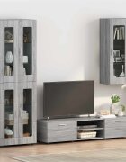 vidaXL Дървен шкаф Сив Сонома Инженерна дървесина