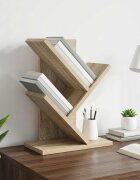 vidaXL Дървена библиотека 3-тирe 30 x 18 x 40 см Инженерна дървесина