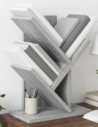 vidaXL Дървена библиотека 3-тирe 30 x 18 x 40 см Инженерна дървесина