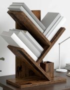 vidaXL Дървена библиотека 3-тирe 30 x 18 x 40 см Инженерна дървесина
