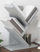 vidaXL Дървена библиотека 3-тирe 30 x 18 x 40 см Инженерна дървесина