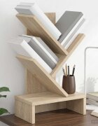 vidaXL Дървена библиотека 3-тирe 30 x 18 x 48 см Инженерна дървесина