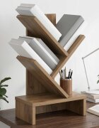 vidaXL Дървена библиотека 3-тирe 30 x 18 x 48 см Инженерна дървесина