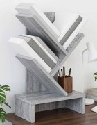 vidaXL Дървена библиотека 3-тирe 30 x 18 x 48 см Инженерна дървесина