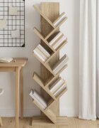 vidaXL Дървена етажерка за книги с 6 нива 30 x 18 x 100 см Дъб сонома