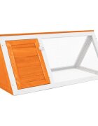 vidaXL Дървена клетка за зайци и други малки животни