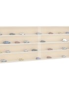 vidaXL Дървена колекционерска витрина с врати 100x85x37 см