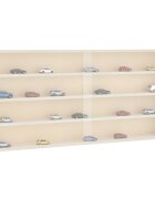 vidaXL Дървена колекционерска витрина с врати 80x85x37 см