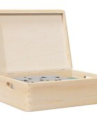 vidaXL Дървена кутия с капак и дръжки 40x30x13cm масивна дървесина бор