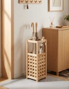 vidaXL Дървена поставка за чадъри орех масив 18x18x50 см