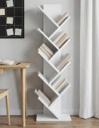 vidaXL Дървена рафтова секция 6-тиерна 30 x 18 x 100 см Бяло