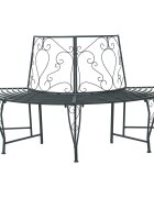 vidaXL Дървесен бенч 4-Брой места 160 х 80 х 89 см Стомана