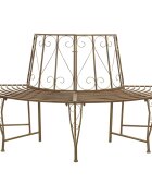 vidaXL Дървесен бенч 4-Брой места 160 x 80 x 89 см Стомана