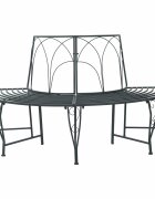 vidaXL Дървесен бенч 4-Брой места 160 x 80 x 89 см Стомана