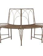 vidaXL Дървесен бенч 4-Брой места 160 x 80 x 89 см Стомана
