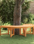 vidaXL Дървесен бенч 4 -Seater 160 x 80 x 45 см Естествен
