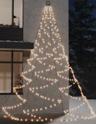 vidaXL Дърво за стена с метална халка 720 LED топло бяло 5 м