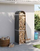 vidaXL Държач за дърва антрацит 40x45x170 см поцинкована стомана