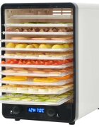 vidaXL Дехидратор за храни с 10 тави 550 W бял