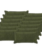 vidaXL Декоративна възглавница 12 бр. HOUTEN Зелено 40 x 80 cm