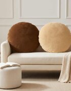 vidaXL Декоративна възглавница 2 бр. HEERLEN Таупе Диам. 60 cm Фланела