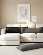 vidaXL Декоративна възглавница 2 бр. HOUTEN Черно 40 x 145 cm