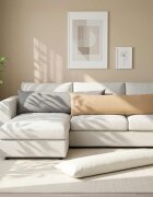 vidaXL Декоративна възглавница HEERLEN Кремаво 40 x 145 cm Текстил