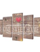 vidaXL Декоративни панели за стена Home Sweet Home 100 x 50 см