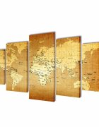 vidaXL Декоративни панели за стена Карта на света 200 x 100 см