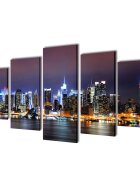 vidaXL Декоративни панели за стена Ню Йорк в цветове 200 x 100 см