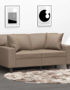 vidaXL Декоративни възглавници 2 бр капучино 40x40см изкуствена кожа