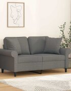vidaXL Декоративни възглавници 2 бр тъмносиви 40x40 см плат