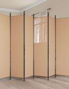 vidaXL Делител за стая с 6 панела Бежово 300 x 200 cm Текстил